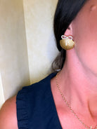 Seaside Sparkle Shell & Bow Earrings – Coastal Chic Jewelry - Bella Blossom Boutique
