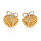 Seaside Sparkle Shell & Bow Earrings – Coastal Chic Jewelry - Bella Blossom Boutique