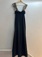 Serengeti Chic: Italian Made Cheetah Strap Flow Dress - Bella Blossom Boutique