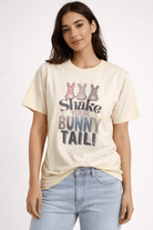 Shake Your Bunny Tail! Sparkling Easter Graphic Tee - Bella Blossom Boutique