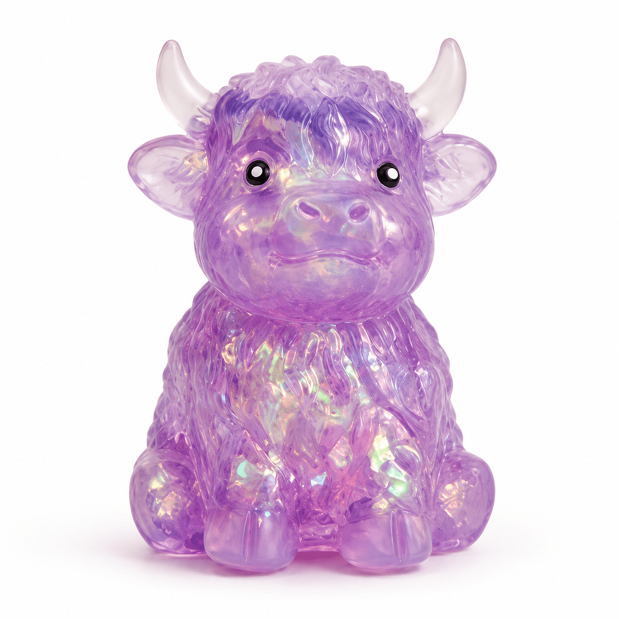 Shimmering Highland Cow Squishy – Sensory FidgeT Toy: 3 Colors - Bella Blossom Boutique