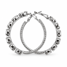Shimmering Oval Rhinestone Hoops - Bella Blossom Boutique