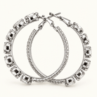 Shimmering Oval Rhinestone Hoops - Bella Blossom Boutique