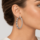 Shimmering Oval Rhinestone Hoops - Bella Blossom Boutique