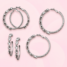Shimmering Oval Rhinestone Hoops - Bella Blossom Boutique