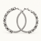 Shimmering Oval Rhinestone Hoops - Bella Blossom Boutique