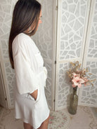 Sienna Belted Shirt Dress – Versatile Button - Down with Pockets - Bella Blossom Boutique