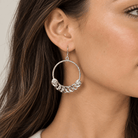 Silver Rhinestone Curb Chain Earrings - Bella Blossom Boutique