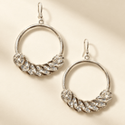 Silver Rhinestone Curb Chain Earrings - Bella Blossom Boutique