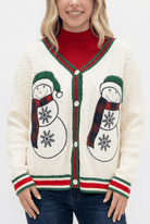 Snowman Patch Cardigan - Bella Blossom Boutique