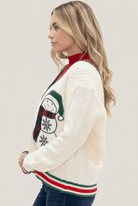 Snowman Patch Cardigan - Bella Blossom Boutique