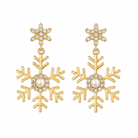 Sparkling Winter Snowflake Dangle Earrings | Festive Holiday Jewelry - Bella Blossom Boutique