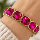 Square Rhinestone Bracelet - Bella Blossom Boutique