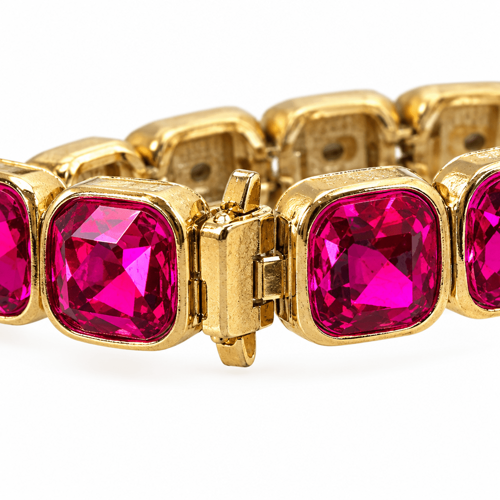 Square Rhinestone Bracelet - Bella Blossom Boutique