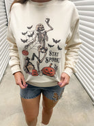 Stay Spooky Dancing Skeleton Vintage Sweatshirt - Bella Blossom Boutique