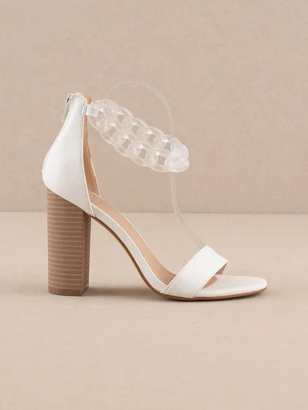 Stellar Night Chain - Link Block Heels - Bella Blossom Boutique
