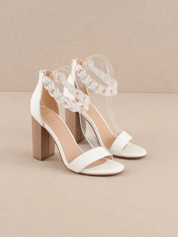 Stellar Night Chain - Link Block Heels - Bella Blossom Boutique