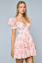Sunset Glow Gradient Balloon Mini Dress - Bella Blossom Boutique