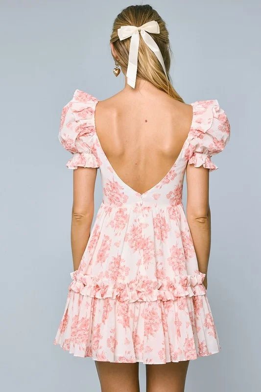 Sunset Glow Gradient Balloon Mini Dress - Bella Blossom Boutique
