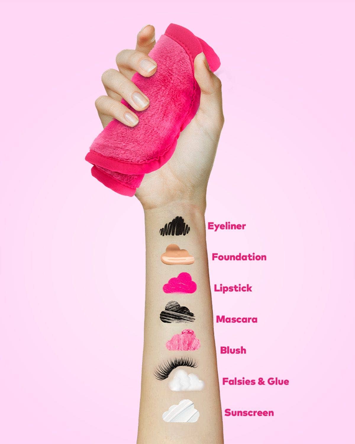 The Original MakeUp Eraser Mini PRO - Reusable Pink Makeup Remover - Bella Blossom Boutique
