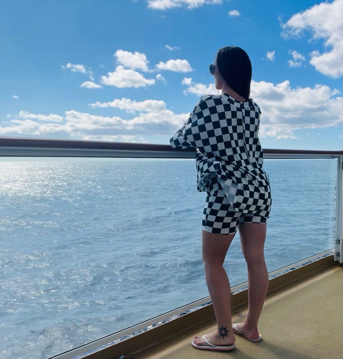 The Retro Luxe Checkerboard Two - Piece Set - Bella Blossom Boutique
