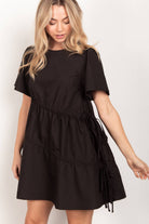 The Sculpt & Cinch Diagonal Tunnel Mini Dress - Bella Blossom Boutique