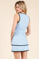 The Tiffany Dress – Retro Sleeveless Shift with Contrast Trim - Bella Blossom Boutique