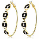 Touchdown Glam: Gold Gameday Football Hoop Earrings - Bella Blossom Boutique