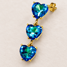 Triple Heart Rhinestone Earrings - Bella Blossom Boutique
