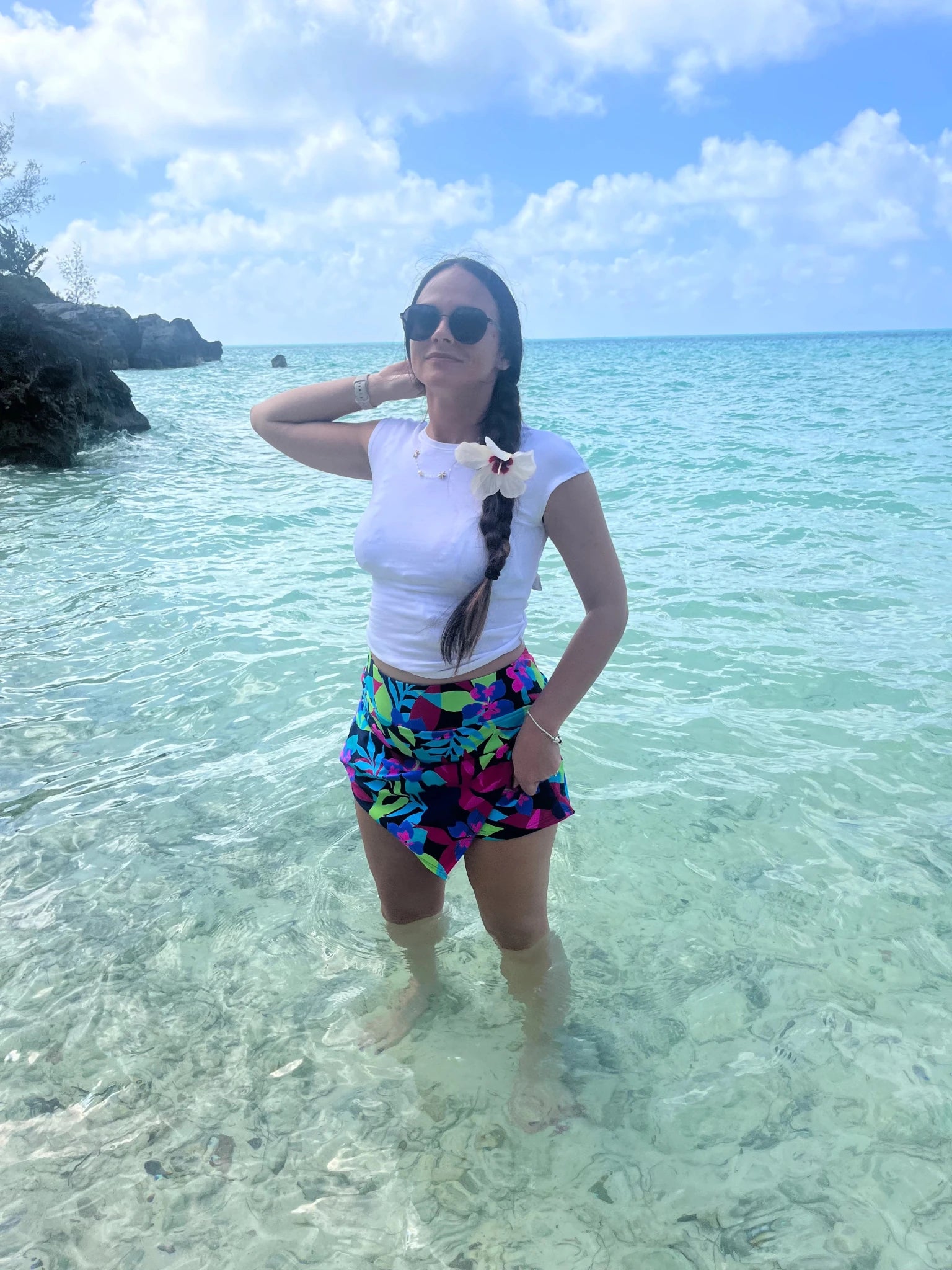 Tropical UPF 50+ Resort Overlap Skort – Chic Sun Protection - Bella Blossom Boutique