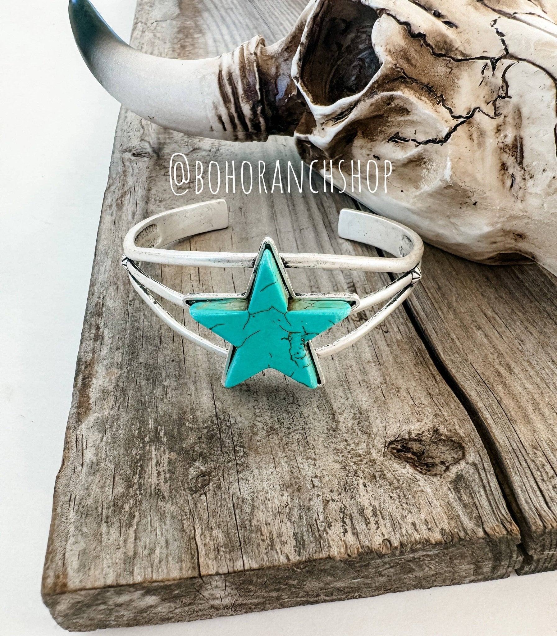 Turquoise Star Natural Stone Bracelet - Bella Blossom Boutique