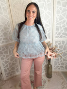 Ultra-Stretch Mauve Cropped Flare Denim Jeans - Bella Blossom Boutique