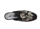 Velvet Bloom Embroidered Floral Slip - On Mules - Bella Blossom Boutique