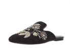 Velvet Bloom Embroidered Floral Slip - On Mules - Bella Blossom Boutique