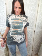 Vintage 80s Rock Cassette Tape Stack Graphic Tee - Bella Blossom Boutique
