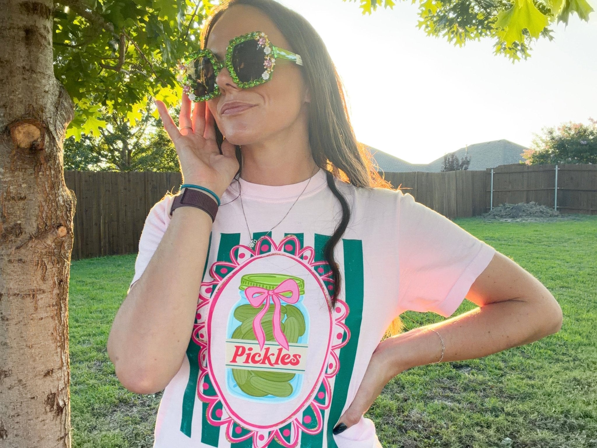 Vintage Coquette Pickle Jar Graphic Tee – Comfort Colors Blossom Pink - Bella Blossom Boutique