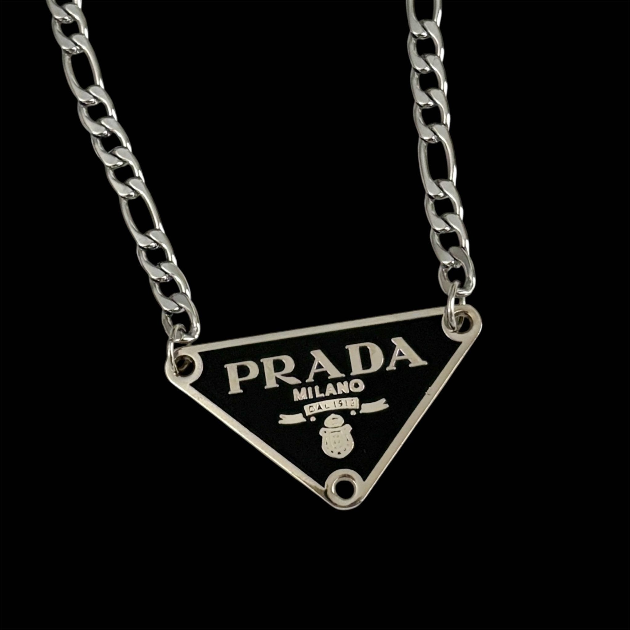 Vintage Designer Repurposed Silver Pendant Necklace - Bella Blossom Boutique