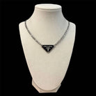 Vintage Designer Repurposed Silver Pendant Necklace - Bella Blossom Boutique