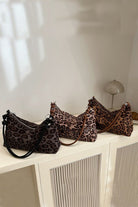 Vintage Leopard Faux Suede Shoulder Bag – Chic Animal Print Hobo Bag - Bella Blossom Boutique
