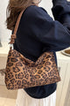 Vintage Leopard Faux Suede Shoulder Bag – Chic Animal Print Hobo Bag - Bella Blossom Boutique