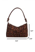 Vintage Leopard Faux Suede Shoulder Bag – Chic Animal Print Hobo Bag - Bella Blossom Boutique