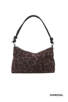 Vintage Leopard Faux Suede Shoulder Bag – Chic Animal Print Hobo Bag - Bella Blossom Boutique