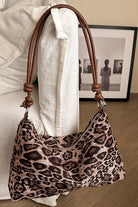 Vintage Leopard Faux Suede Shoulder Bag – Chic Animal Print Hobo Bag - Bella Blossom Boutique