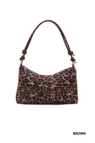 Vintage Leopard Faux Suede Shoulder Bag – Chic Animal Print Hobo Bag - Bella Blossom Boutique