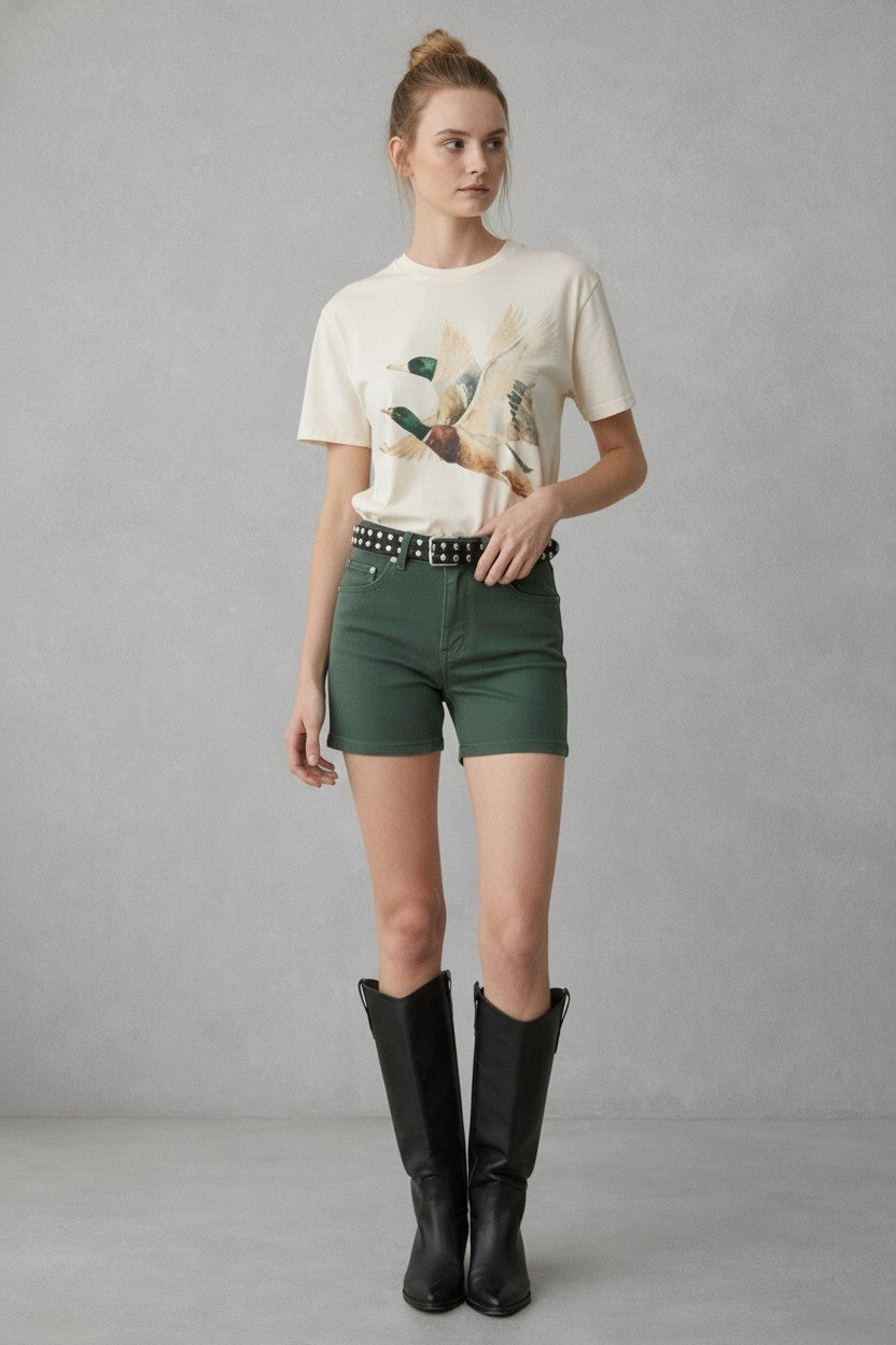 Vintage Mallard Flight Graphic Tee – Ultra-Soft Relaxed Fit - Bella Blossom Boutique