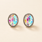 Western Bling Glass Stone Stud Earrings - Bella Blossom Boutique