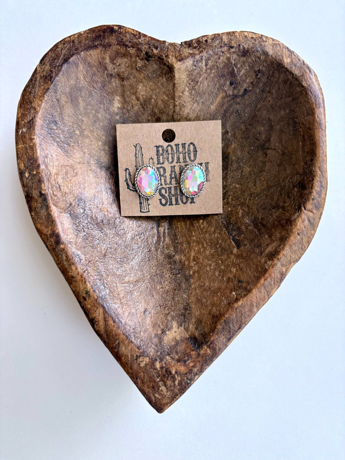 Western Bling Glass Stone Stud Earrings - Bella Blossom Boutique
