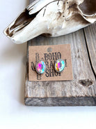 Western Bling Glass Stone Stud Earrings - Bella Blossom Boutique