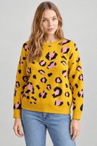 Wild Sophistication: Bold Leopard Print Soft Knit Sweater - Bella Blossom Boutique