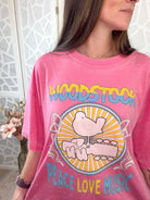 Woodstock Vintage Oversized Graphic Tee – Retro Peace & Music T-Shirt - Bella Blossom Boutique